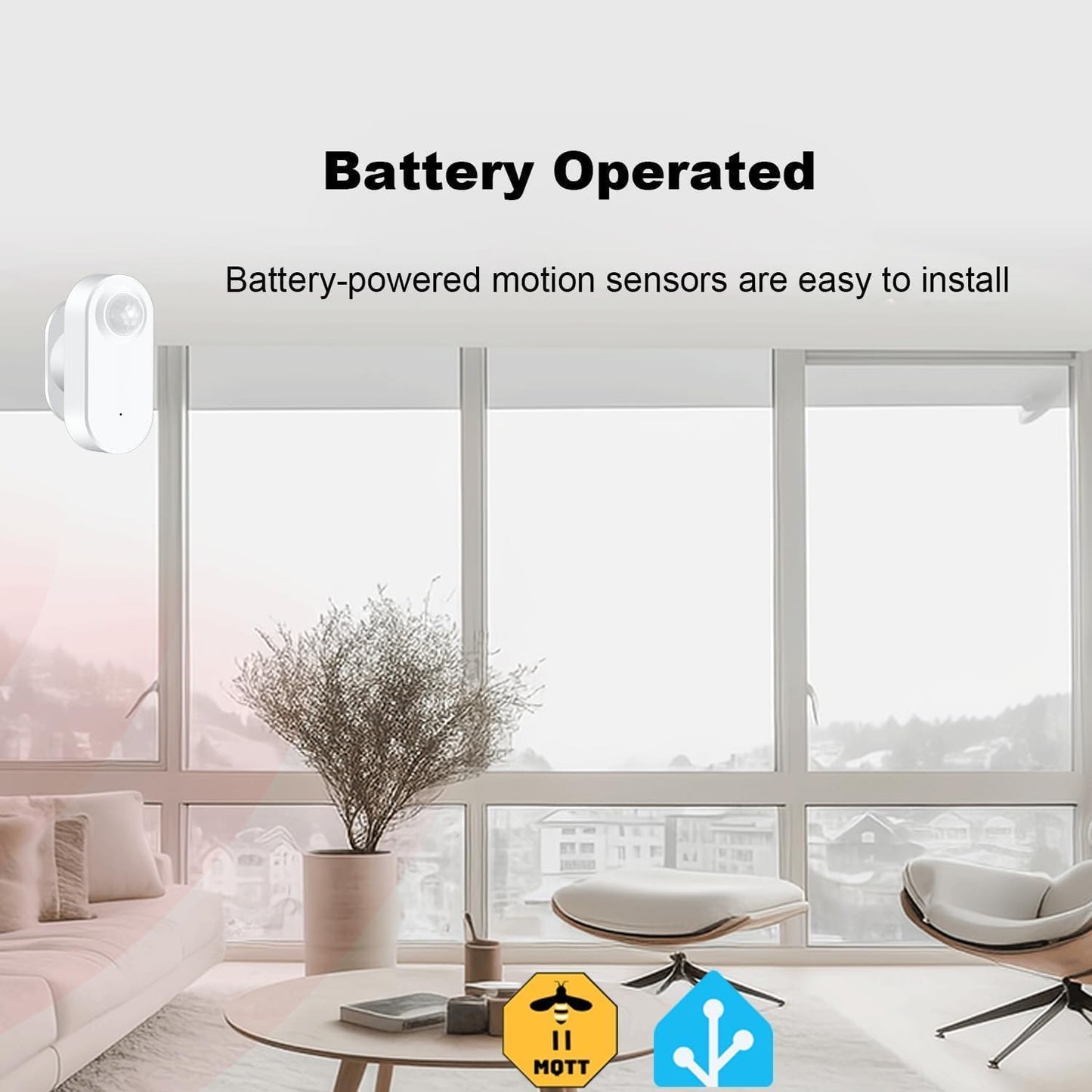 Haozee Smart Motion Sensor, Zigbee PIR Motion Sensor with Illumination, High Sensitivity, Real-time Detection, Zigbee Hub Required, Supports Home