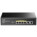 Cudy FS1006P 6-Port 10/100M PoE Switch 60W, 4 PoE Ports, CCTV Mode (Transmit Distance to 250m at 10Mbps), PD Detection,Fan-Less, Steel Case, Desktop