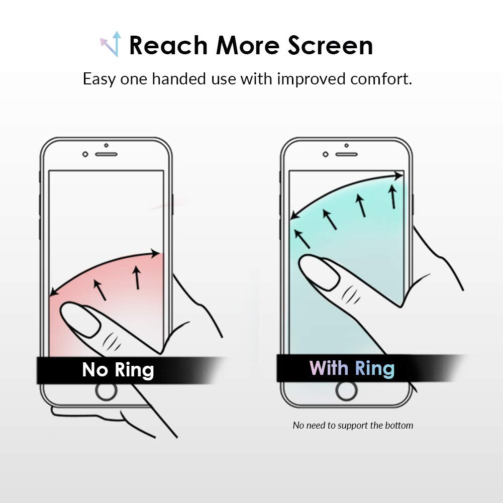 Velvet Caviar Cell Phone Ring Holder - Finger Ring & Stand - Improves Phone Grip Compatible with iPhone, Galaxy and Most Cases (Except