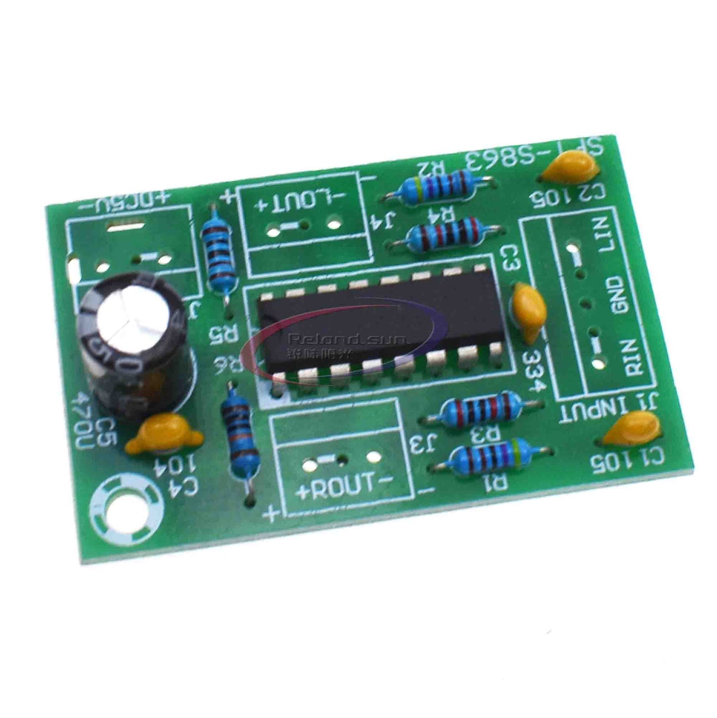 Reland Sun 1 Piece LM4863 Small Power Amplifier Board 3-5V Power Amplifier Module USB Power Supply Class AB Audio Amplifier 3 +3 W