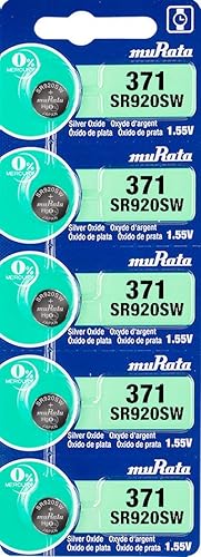 Murata 371 SR920SW Battery 1.55V Silver Oxide Watch Button Cell (15 Batteries)