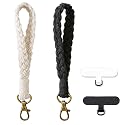 CHIWUTECH Boho Macrame Phone Wrist Strap, Cell Phone Lanyard with Tether Tab, Keychain Wristlet Charm, Anti-Loss Phone Chain