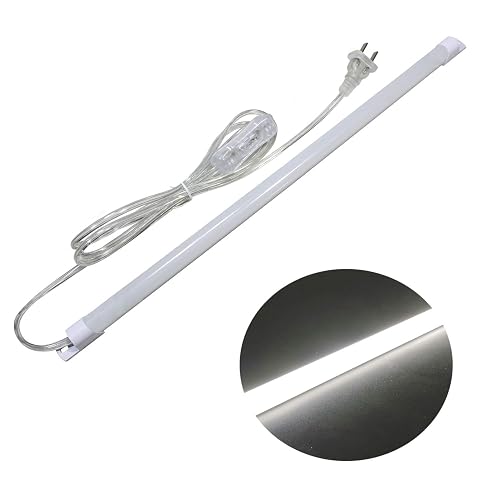 STBTECH 110V LED Under Cabinet Lighting,17inch LED Strip Light Bar with 6ft Power Cord,Magnetic Installation,Super Slim Counter Light,Reading Desk