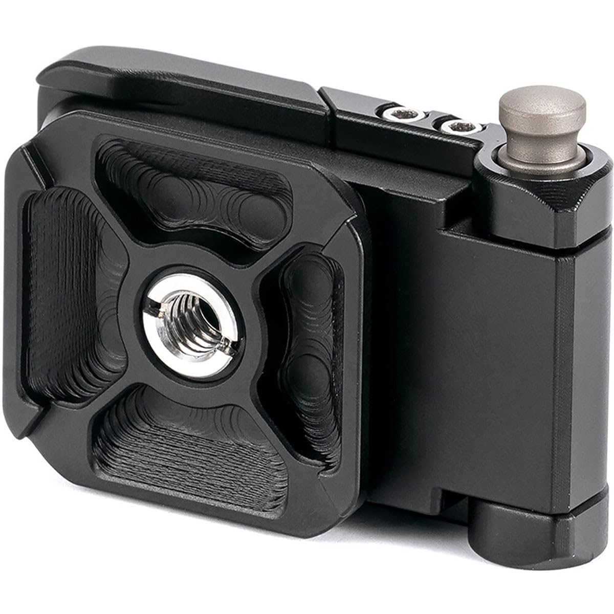 Tilta Foldable ARCA Baseplate - Black | Vertical and Horizontal Configurations | Single Unlock Button | 90° Swivel Mount | Weighs Only 2.45 Ozs