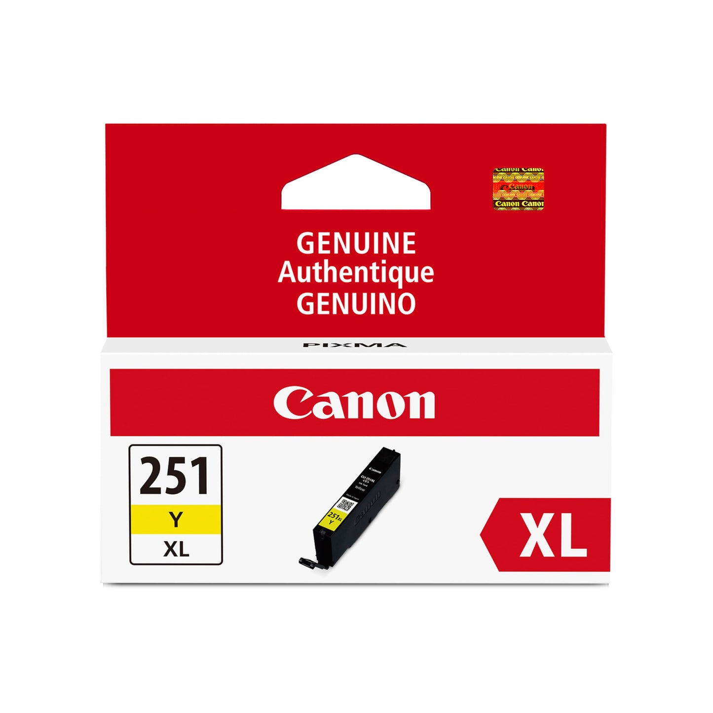 Canon CLI-251XL Genuine Yellow Ink Tank, Compatible with MG6320, IP7220 & MG5420, MX922, MG5520, MG6420, MG7120, iX6820, iP8720, MG7520, MG6620,