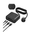 Belkin GaN Charging Station 70W, 7-in-1 Dual USB C Charger w/ 3x AC Outlets, 2x USB A Ports, Power Strip, iPhone Charger Fast Charging, Apple Watch