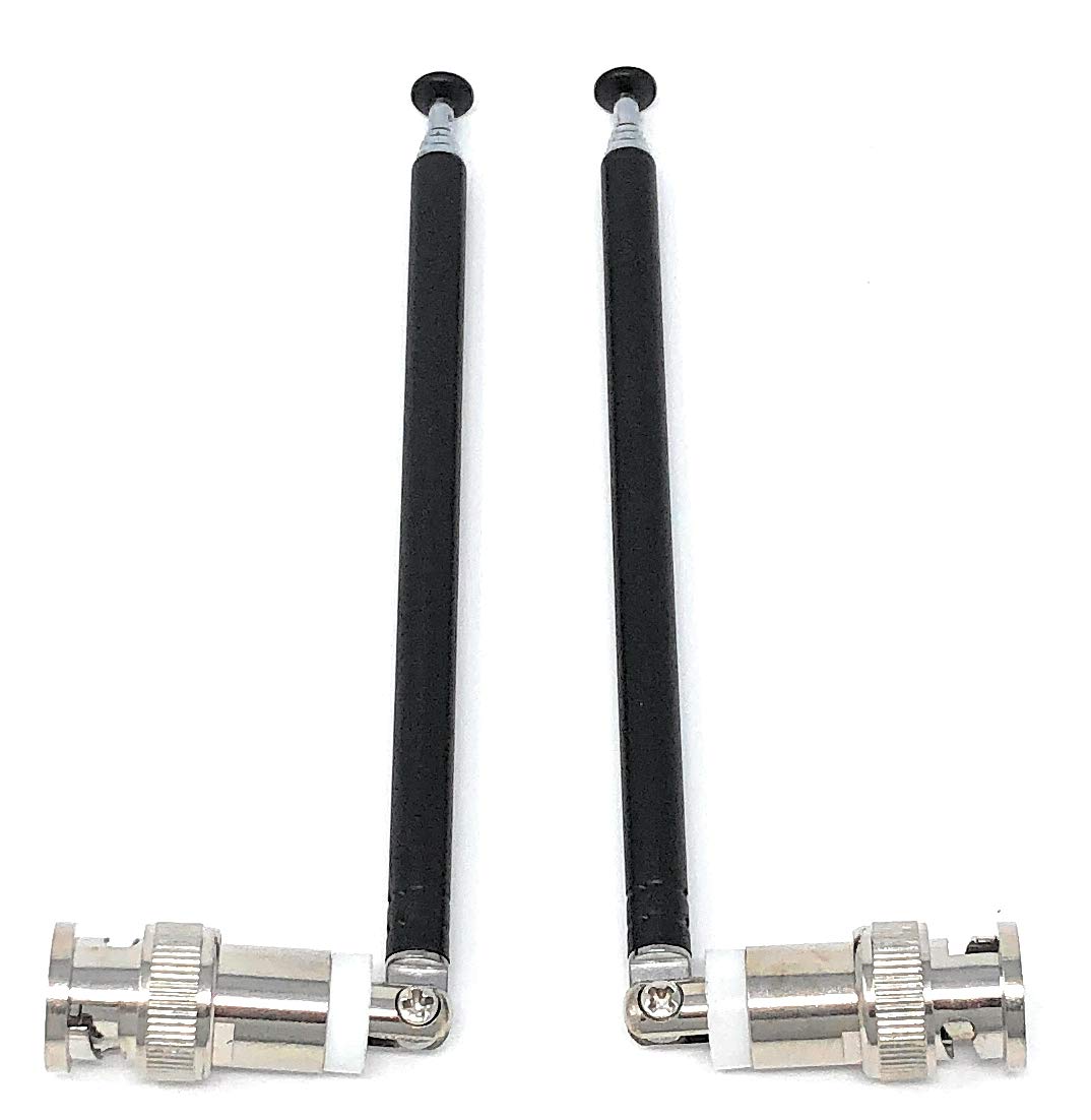 A Pair Telescopic Antennas BNC Connectors for Portable Radio Scanner