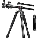 Fotopro 78inch Horizontal Tripod with Multi Angle Center Column Ball Head Aluminum Central Axis Platform, Heavy Duty Camera Tripod Monopod 360° Pan