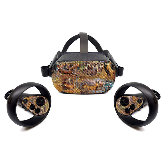 MightySkins Carbon Fiber Skin for Oculus Quest - Deer Pattern | Protective, Durable Textured Carbon Fiber Finish | Easy to Apply, Remove, and Change