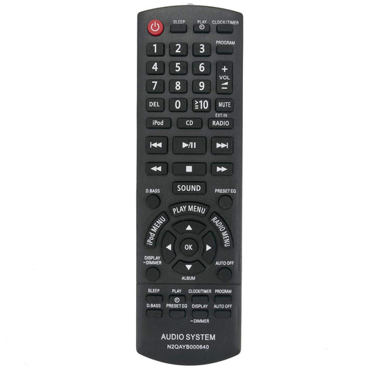 N2QAYB000640 Replacement Remote Control Applicable for Panasonic SC-HC25 SC-AKX14 SC-PMX5 SC-PM500 SC-PM500DB Compact Stereo System SCHC25 SCAKX14