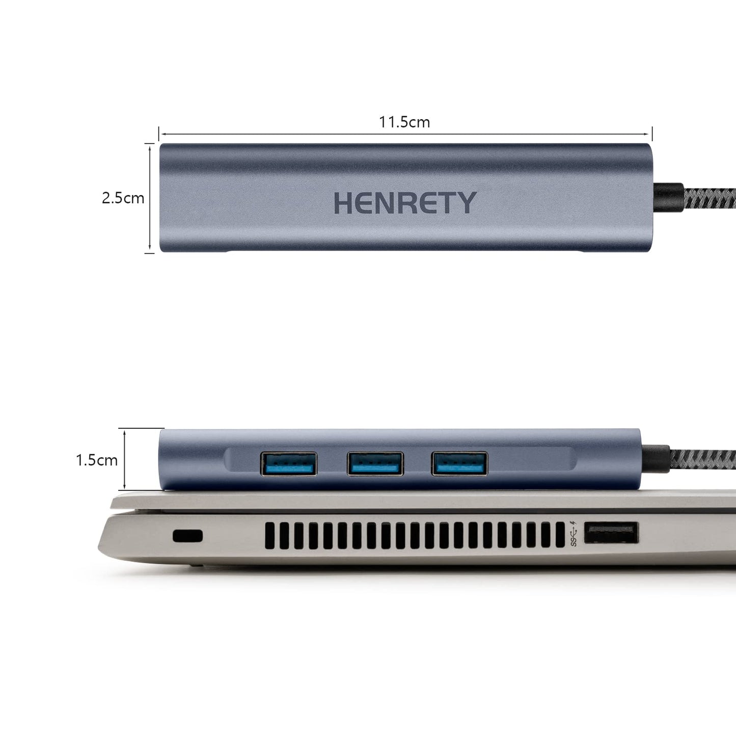 USB to Ethernet Adapter, 4-in-1 Portable Data Hub USB Splitter USB 3.0 Expander with RJ45 Gigabit Ethernet LAN Network Adapter Support Windows