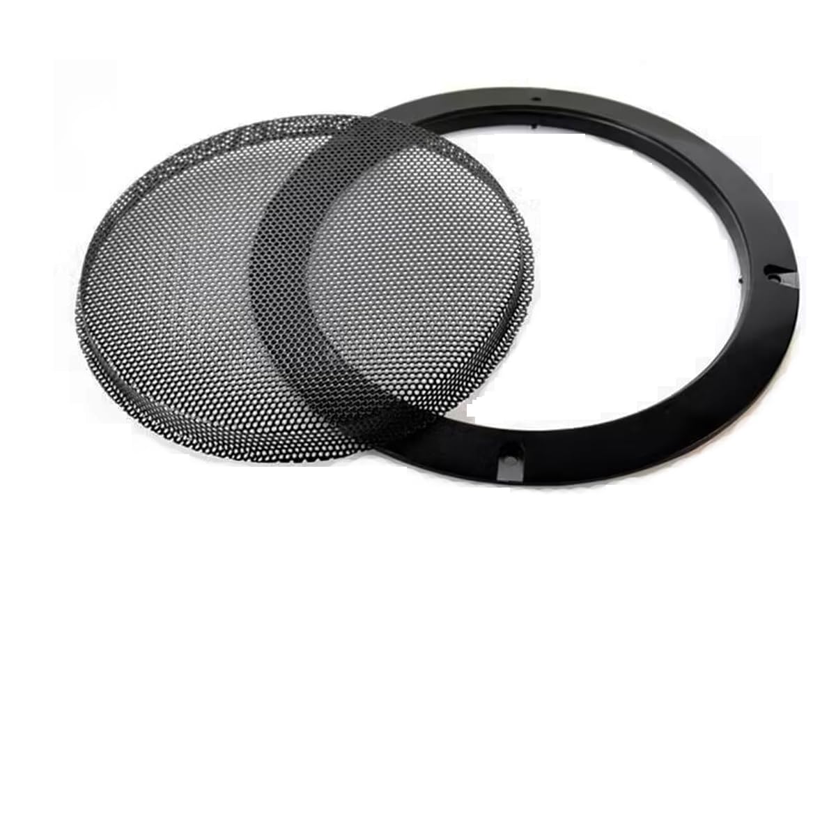 10" Universal Speaker Grille Mesh Cover, Round Decorative Ring Woofer Protection Grille Protective Cover for Cars Home Stereo DIY Accessories Black