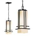 Yoenecea Outdoor Pendant Light Fixture - Aluminum Exterior Hanging Lantern, Outdoor Hanging Light with Black Adjustable Chain Outdoor Pendant Lights