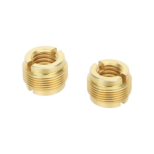 CAMVATE 3/8” Female To 5/8" Male Threaded Screw Adapter For Mic Microphone Stand(2 Pieces)