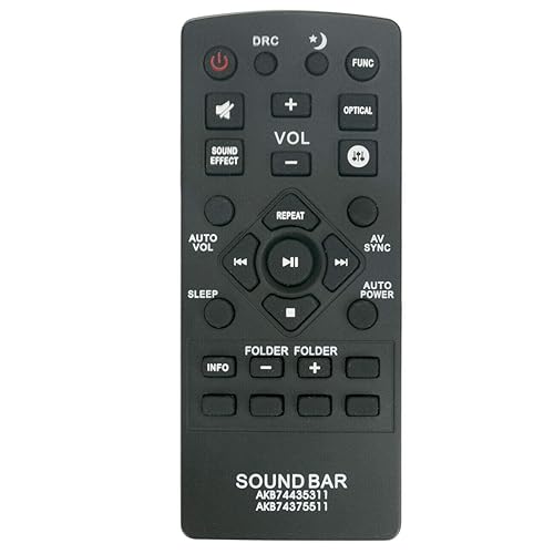 Replacement Remote Control AKB74435311 AKB74375511 for LG Soundbar LAS751M, LAS950M, LASC55, S45A1-D, S55A1-D, S55A2-D