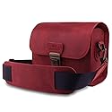 MegaGear Pebble Genuine Leather Camera Messenger Bag for Mirrorless, Instant and DSLR Cameras