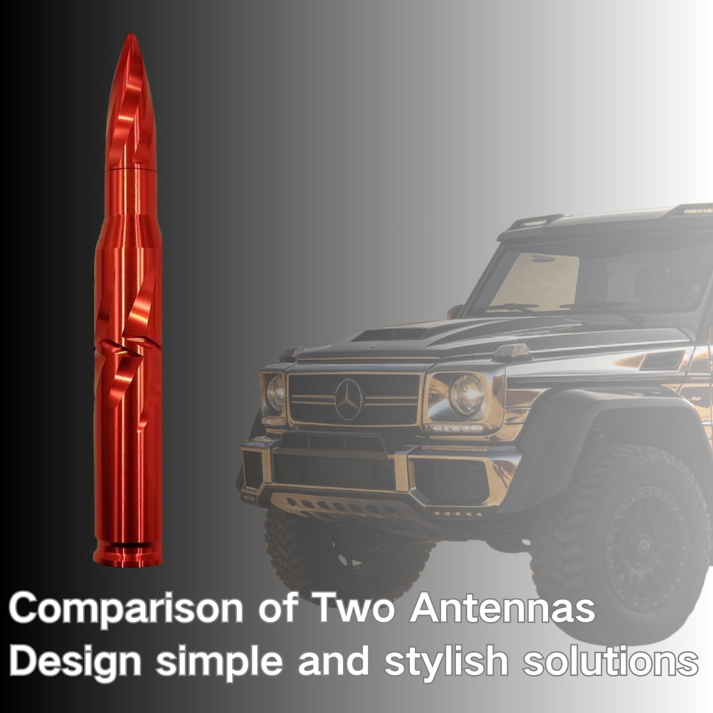 Medduw 5.5 inch red Bullet Antenna Replacement for Ford F150 F250 F350 RAM 1500 2500 Raptor Truck Antenna Accessories