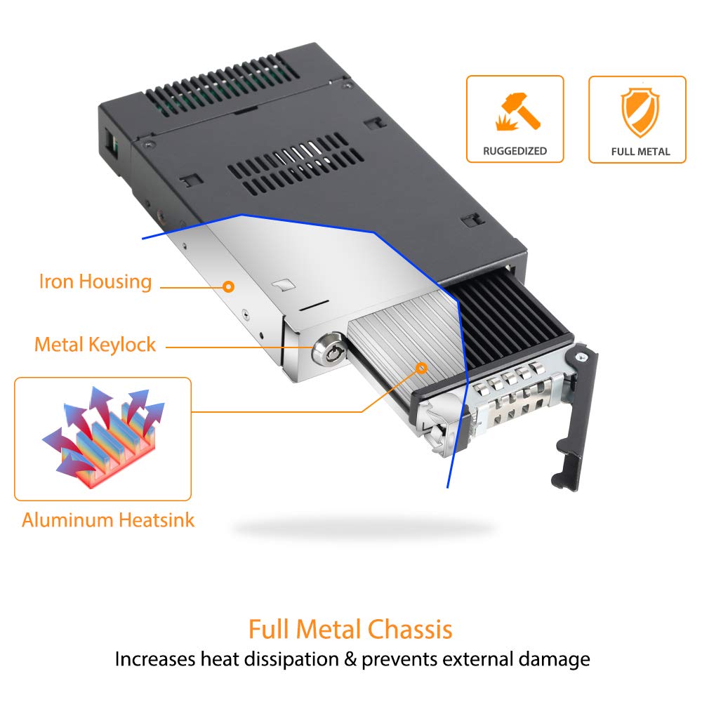 ICY DOCK M.2 NVMe PCIe 4.0 Removable Backplane Enclosure for 3.5" Drive Bay - MB601M2K-1B