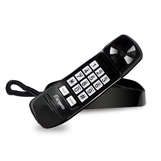 Excelltel Retro Corded Landline Phone, Vintage Wall Mount & Desk Telephone - No Power Required, Emergency Use, Big Button for Seniors/Elderly