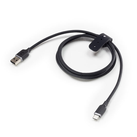 Mophie Charge Stream USB-A to USB-C Cable 3ft - Ultra-Durable Braided Design, Flexible Silicone, Fast Charging up to 15W, Travel Strap Included
