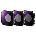 NEEWER ND Filter Set Compatible with GoPro Hero 13 12 11 10 9 (3 Pack), ND8 + ND16 + ND32 Screw On Multicoated HD Optical Glass Neutral Density Action
