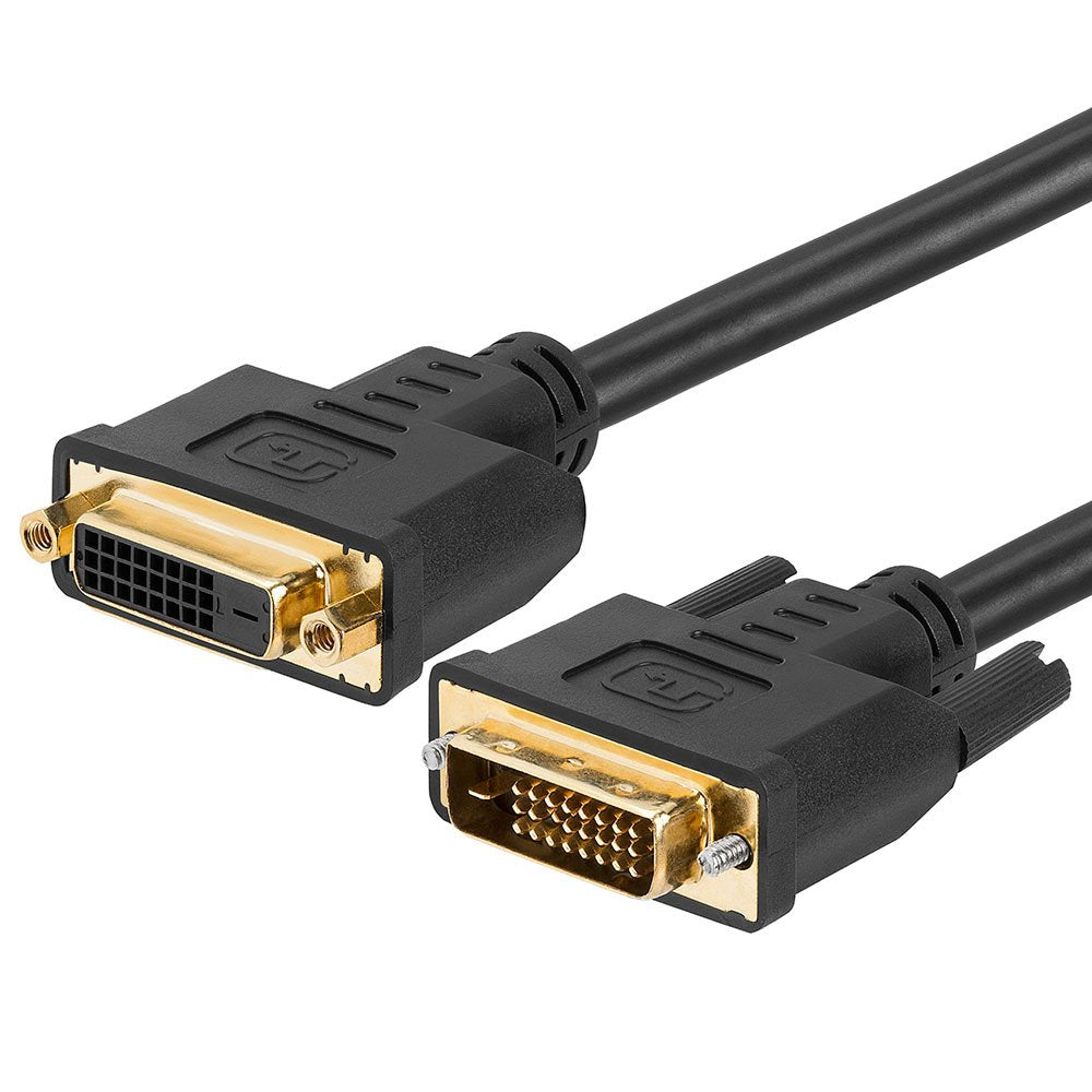 Cmple - Dual Link DVI-D Extension Cable DVI Cord Extender HDTV Male to Female Monitor Cable -10 Feet