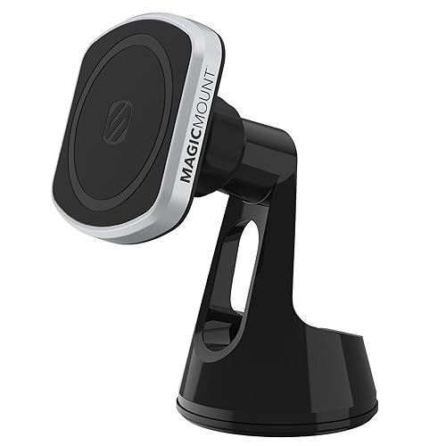 Scosche MP2WD-XTSP MagicMount Pro2 Magnetic Car Phone Holder - Ultimate Magnetic Car Mount for Windshield or Dashboard with Suction Cup - Compatible