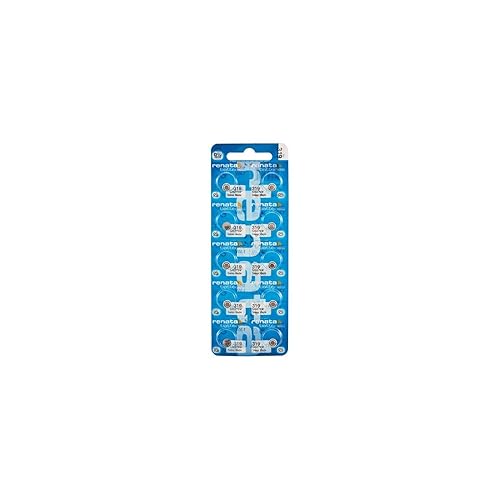 RENATA 319 Non-rechargeable Battery, Watch, Single Cell, Silver Oxide, 21 mAh, 1.55 V, SR64, Flat Top (1 piece)