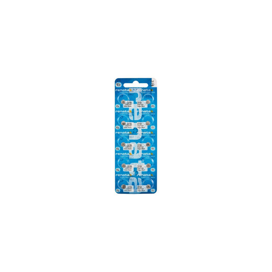RENATA 319 Non-rechargeable Battery, Watch, Single Cell, Silver Oxide, 21 mAh, 1.55 V, SR64, Flat Top (1 piece)