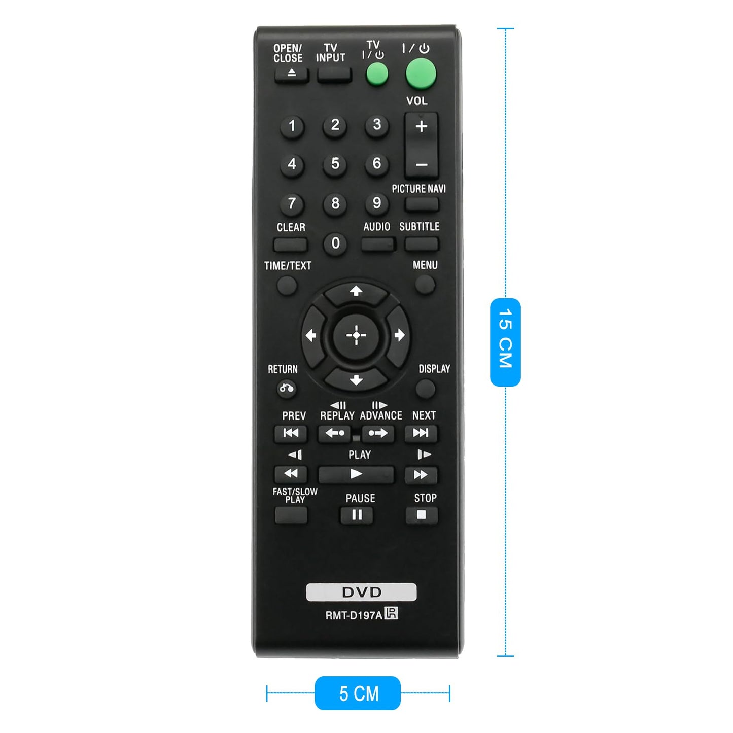 AIDITIYMI RMT-D197A RMTD197A Replaced Remote Control fit for Sony CD/DVD Player DVP-SR510H DVP-SR210P DVP-SR510 DVP-SR210 DVPSR510H DVPSR210P DVPSR510