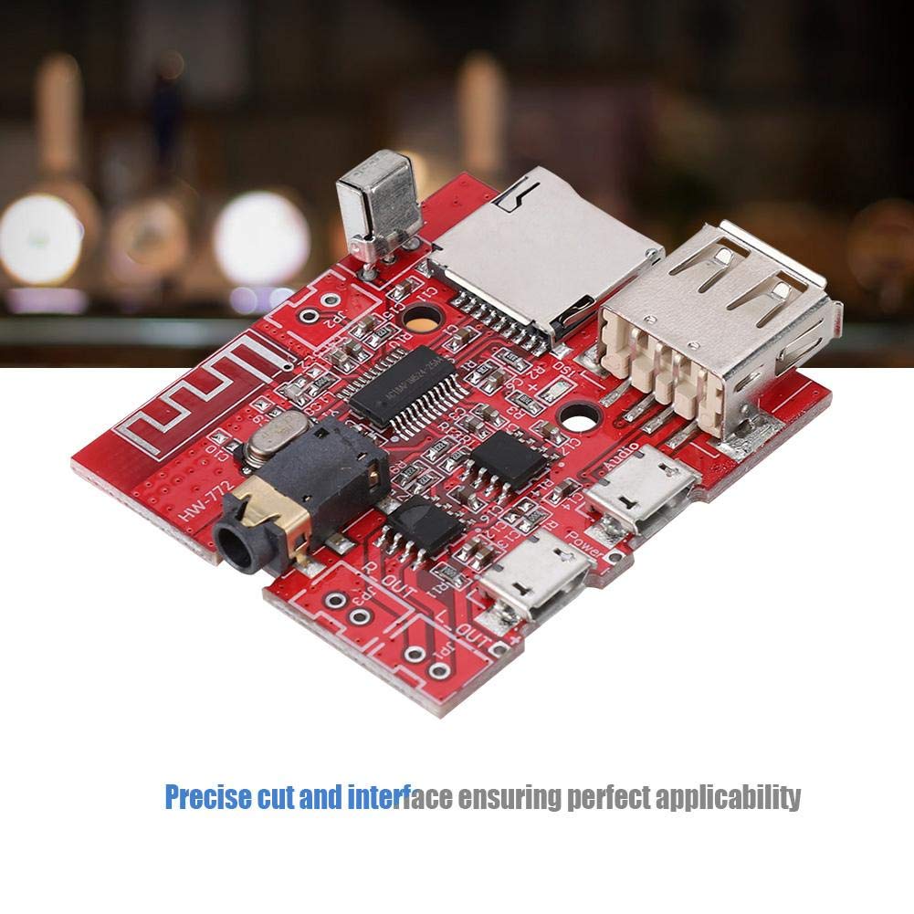 Lazmin Audio Receiver Module,Bluetooth 4.1 MP3 Decoder Board USB Stereo Car Digital Power Amplifier Board Module with Remote Control