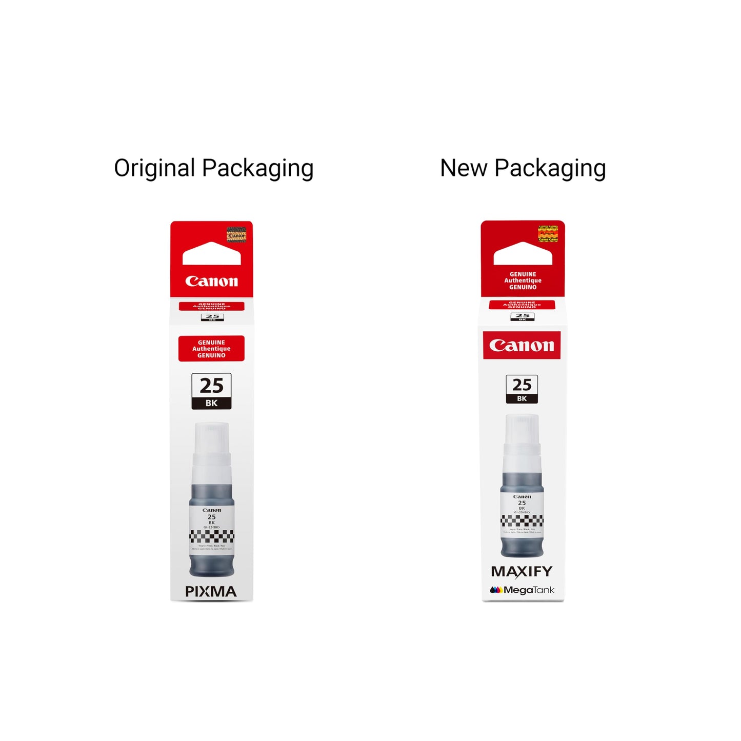 Canon GI-25 Genuine Black Ink Bottle, Compatible with Megatank GX2020, and GX1020 Printers