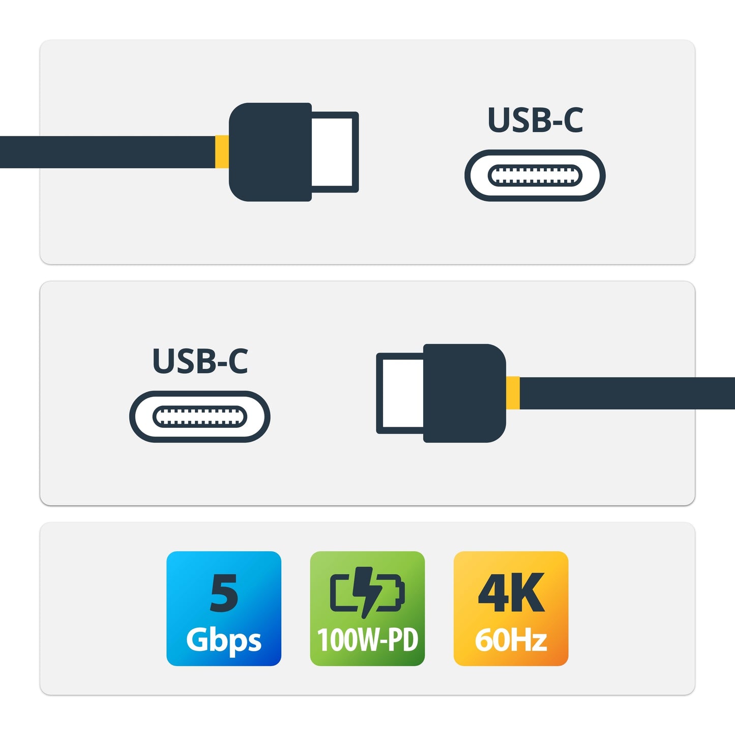 StarTech.com USB C to USB C Cable - 6 ft / 1.8m - 5A PD - USB-IF Certified - M/M - USB 3.0 5Gbps - USB C Charging Cable - USB Type C Cable