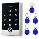 Security Door Access Control Keypad, RFID Keypad with ID Key Fobs, Stand-Alone Reader, Support 2000 Users, for Swing Slide Gate Opener Gate Operator