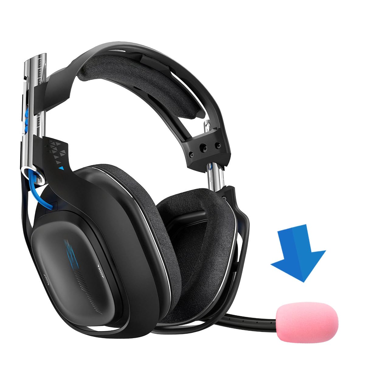 LEFXMOPHY A30 Pop Filter Replacement for Astro A20 A30 A40 A50 A40TR Gaming Headset Microphone Foam Windscreen, 3-Pack Pink Mic Cover