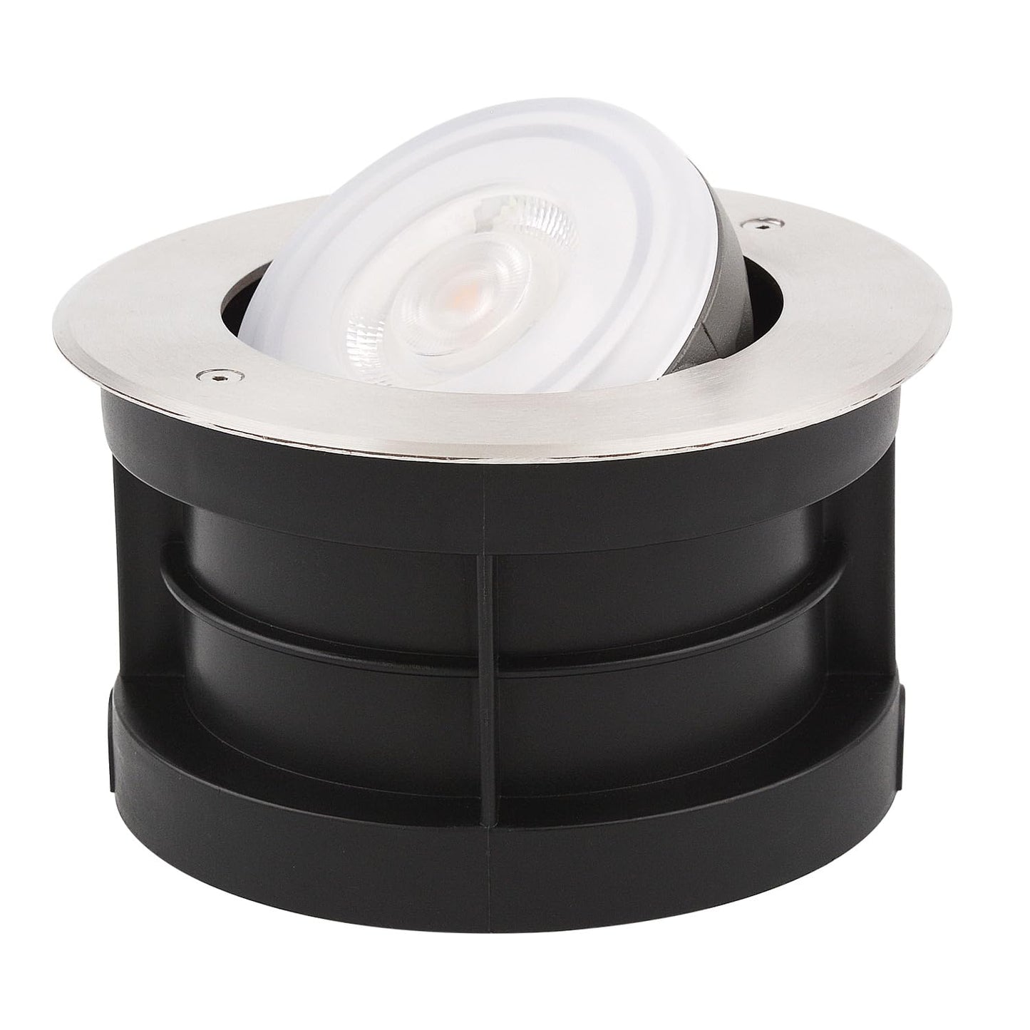 SAMVOL Angle-Adjustable Inground Light for Gardens-Outdoor LED Well Lights,Landscape Pathway In-Ground Lighting Fixtures,Buried lamp,Low Voltage,IP65