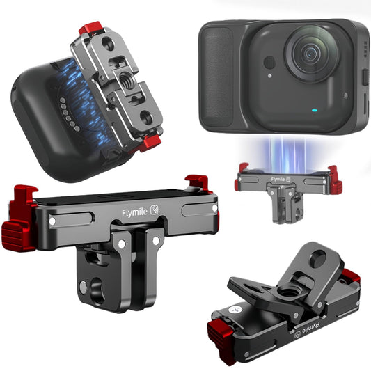 Honlyn Magnetic Quick Release Mount for Insta360 GO Ultra, Aluminum Alloy Expansion Mount Adapter Holder