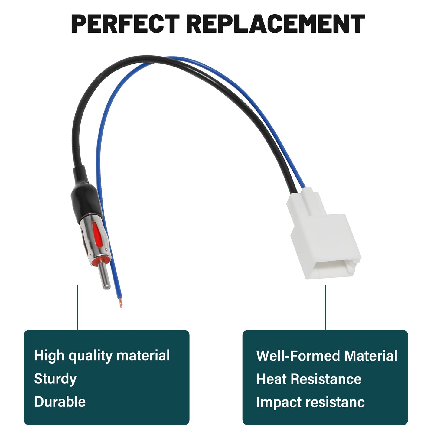 Anina Radio Antenna Adapter for 2010-2019 Toyota Subaru Scion Factory Radio to Aftermarket Radio Aerial Extension Wire Harness Plug Cable
