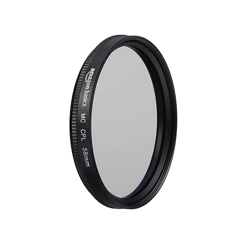 Amazon Basics Circular Polarizer 16 Multi-Layer Coatings Camera Lens Filter with 360° Rotatable Frame - 58 mm