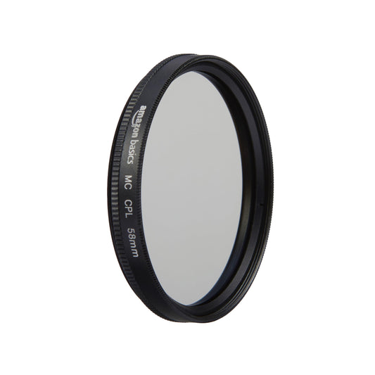 Amazon Basics Circular Polarizer 16 Multi-Layer Coatings Camera Lens Filter with 360° Rotatable Frame - 58 mm