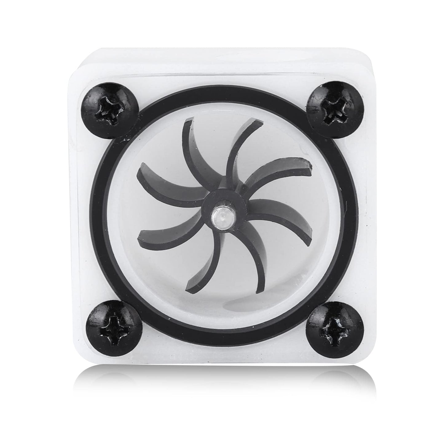 G1/4 Thread Revolving Speed Water Cooling POM Acrylic Material Impeller Water Meter Indicator with Silicone Sealing Ring, for PC Water Cooling