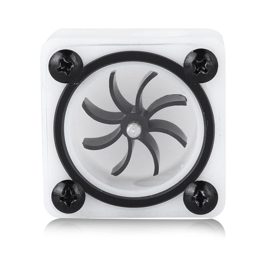 G1/4 Thread Revolving Speed Water Cooling POM Acrylic Material Impeller Water Meter Indicator with Silicone Sealing Ring, for PC Water Cooling