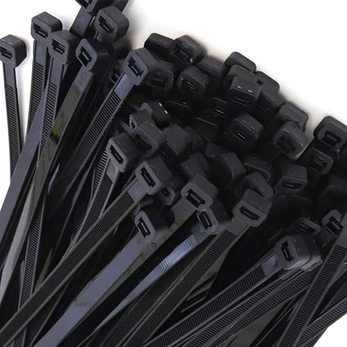 100-Pack Heavy Duty 14 Inches 120 Pound Cable Zip Tie Down Strap Wire Nylon Wrap Black