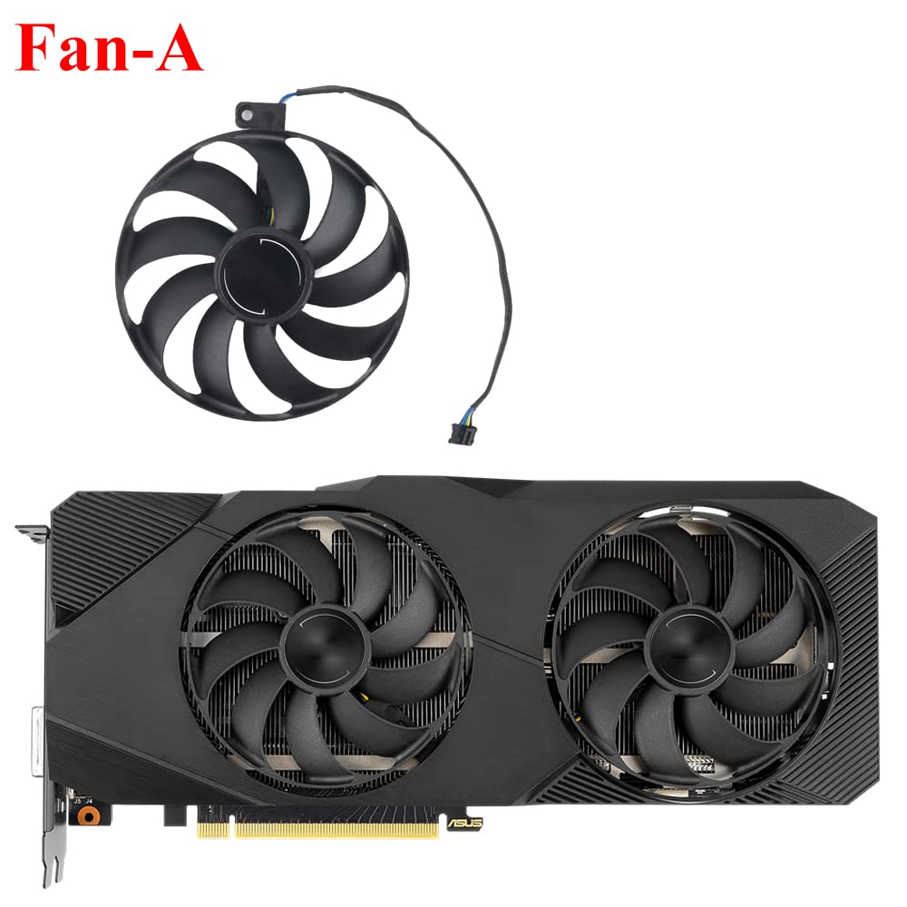 inRobert T129215SU 87mm RTX2060S RTX2070S RTX2080S Graphics Card Fan for ASUS Dual RTX 2060 2070 2080 Super EVO GPU (Fan-AB)