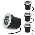 ACHENGE Low Voltage In-Ground LED Well Lights Landscape Lighting 6W 12V 24V Outdoor Landscape Light Waterproof IP67 Pathway Driveway Deck Step Fence