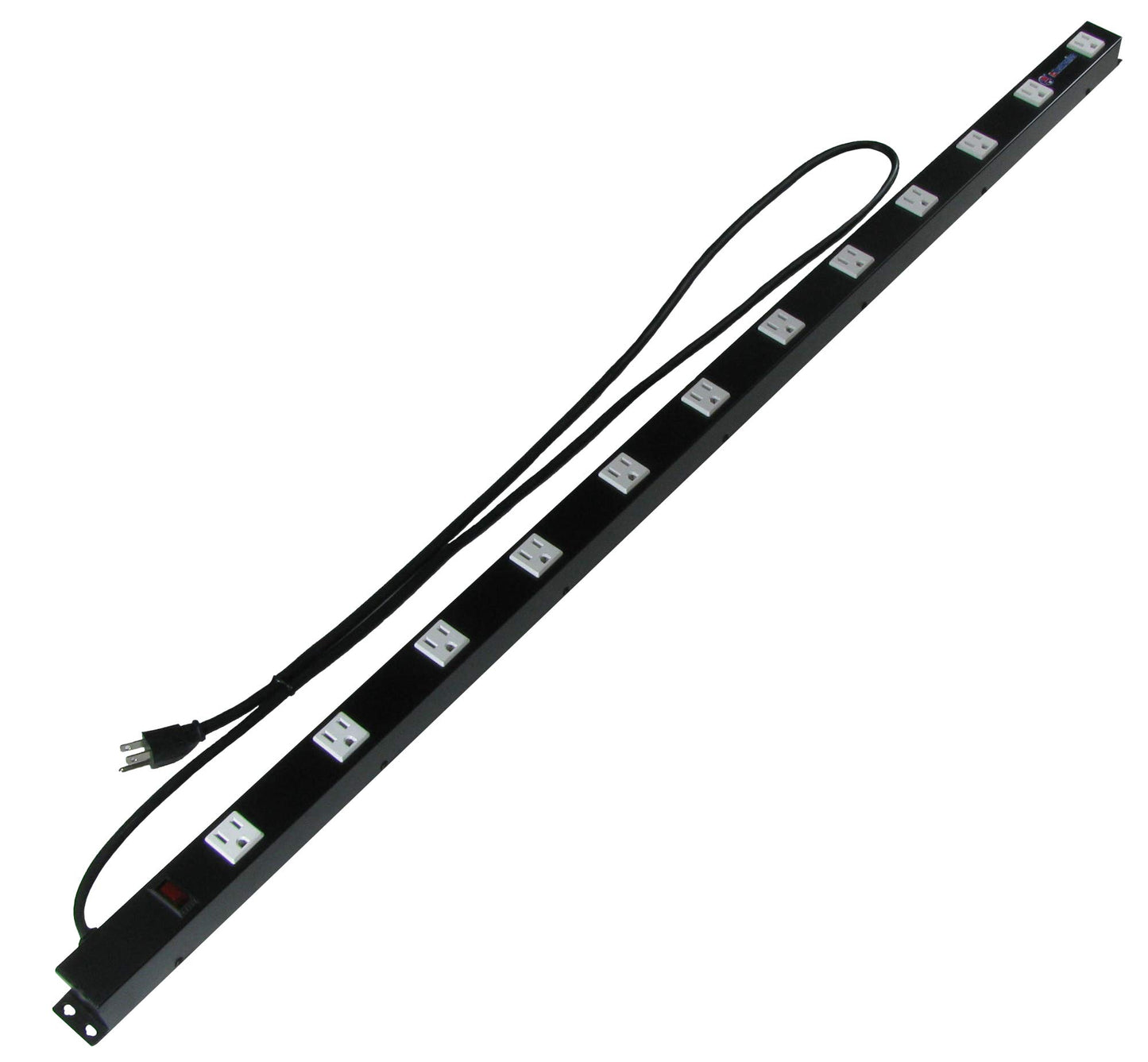 12 Outlet Heavy Duty Power Strip with 6 Ft Power Cord, Straight Plug, Surge Protected, for use in Commercial, Home, Industrial and School, 15A 125V