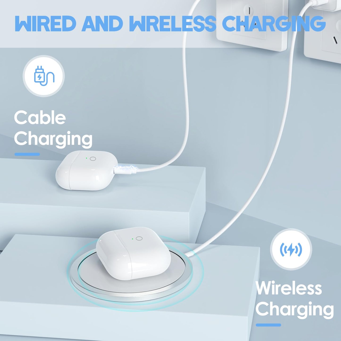 Wireless Charging Case for AirPods 4 Gen Only USB-C Port Charger Cases