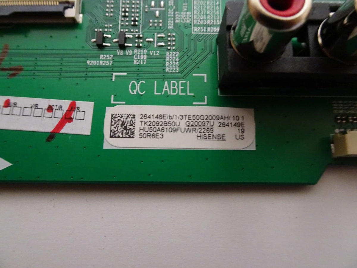 Replacement for Hisense 50R6E3 50R6090G Main Board (RSAG7.820.9221/ROH) 264148/270289 / 275732 OEM