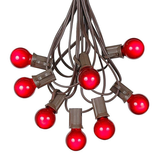 G30 Patio String Lights with 25 Globe Bulbs - Garden Hanging String Lights - Vintage Backyard Patio Lights - Outdoor String Lights - Market Cafe