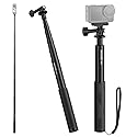 NEEWER Extension Rod Kit Compatible with DJI OSMO Action 5 Pro 4 3 GoPro Insta360 AKASO, 60.5" Invisible Selfie Stick, Action Camera Adapter